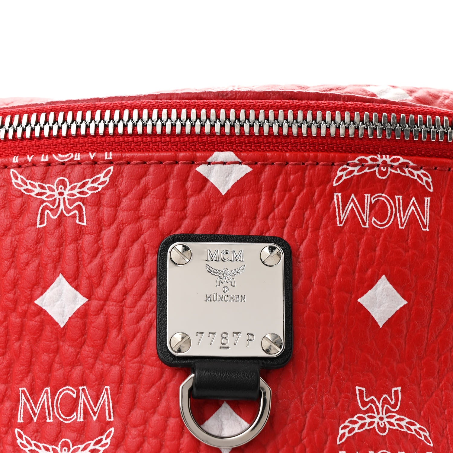 MCM Visetos Large Fursten Belt Bag Red 8 of 10