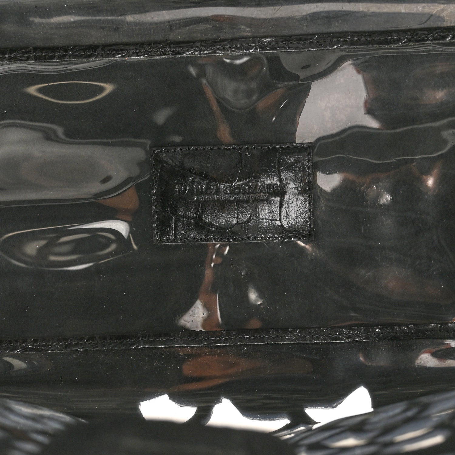 Nancy Gonzalez Crocodile Laser Cut Floral Tote Black 5 of 9