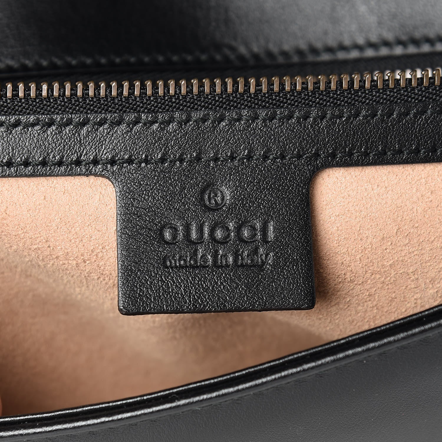 Gucci Calfskin Matelasse Small GG Marmont Shoulder Bag Black 6 of 15