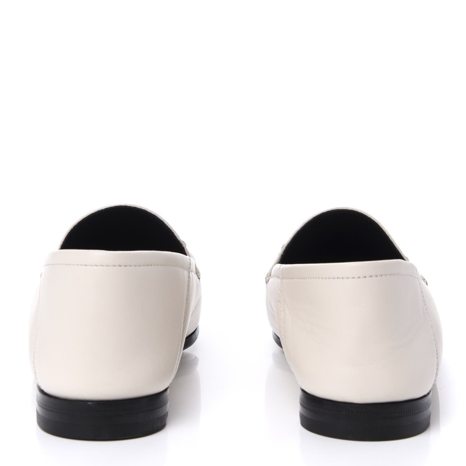 Gucci Lambskin Womens Brixton Horsebit Loafers 37 Mystic White 7 of 11