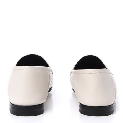 Gucci Lambskin Womens Brixton Horsebit Loafers 37 Mystic White 7 of 11