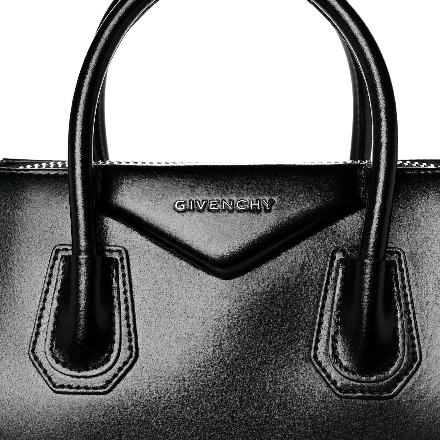 Shiny Lord Calfskin Small Antigona Black