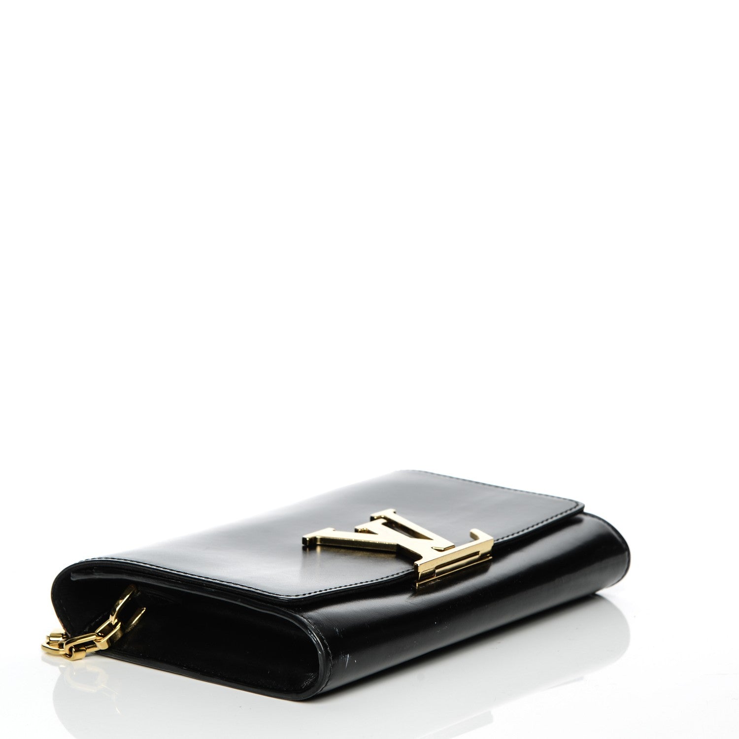 Louis Vuitton Calfskin Chain Louise GM Black 4 of 10