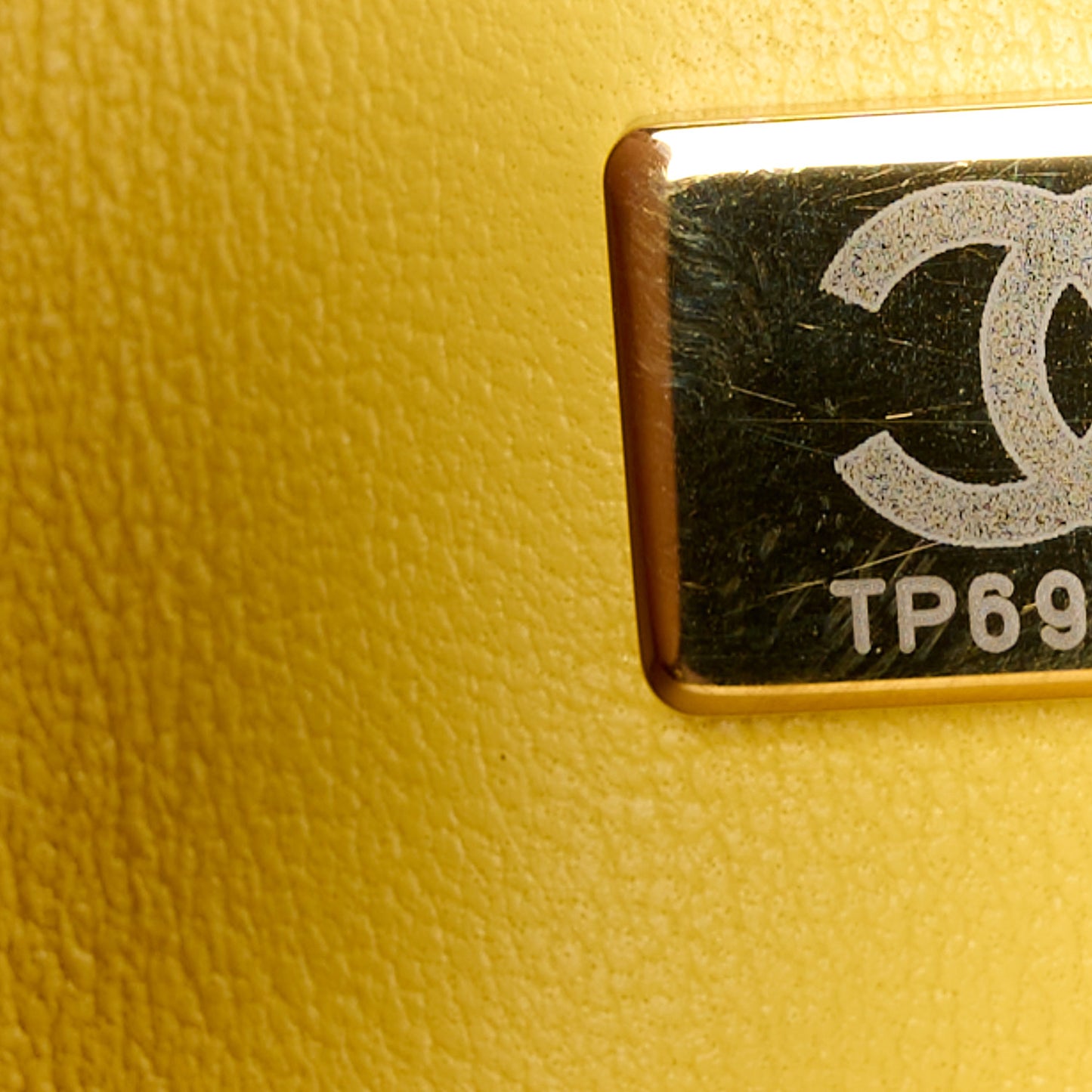 Caviar Quilted Small Double Flap Light Yellow