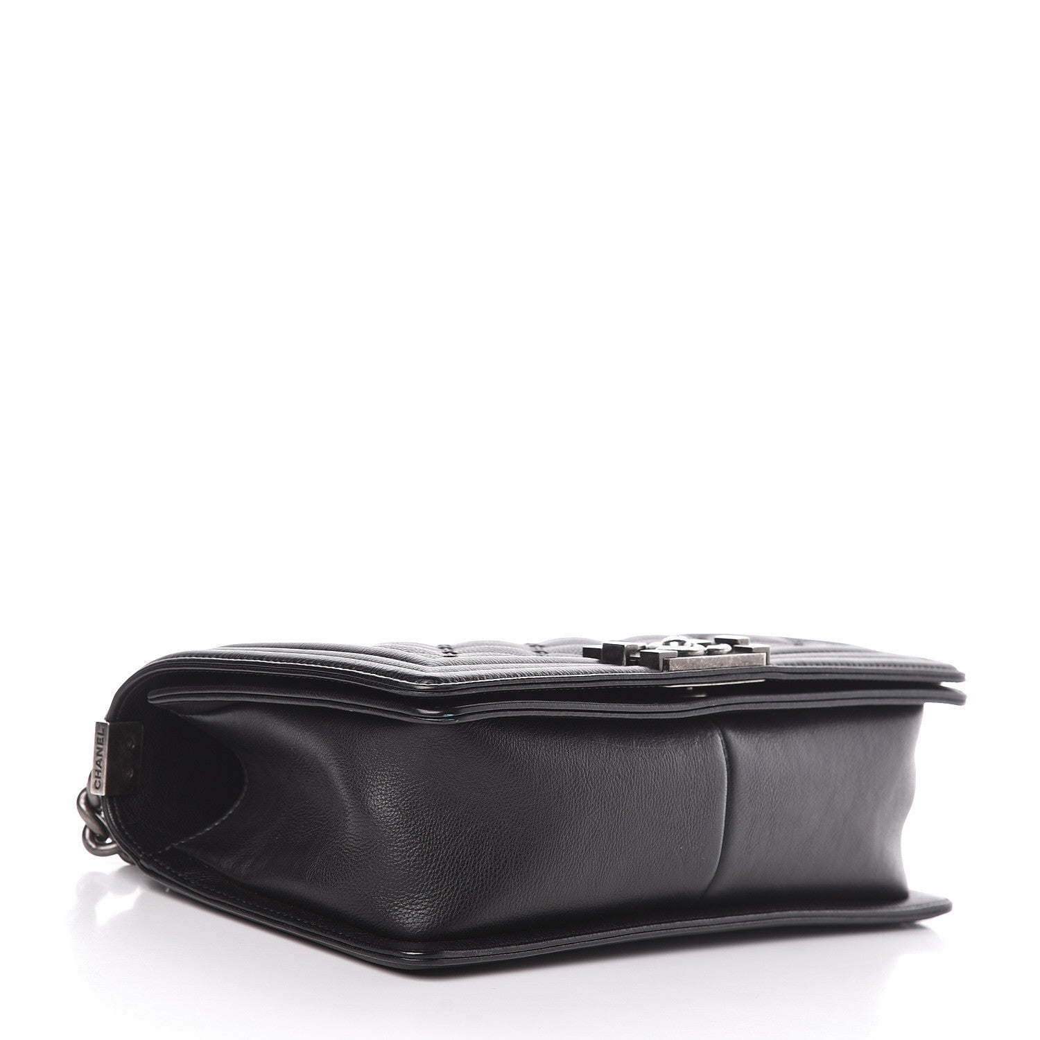 Chanel Calfskin Double Stitch Medium Boy Flap Black 4 of 11