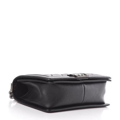 Chanel Calfskin Double Stitch Medium Boy Flap Black 4 of 11