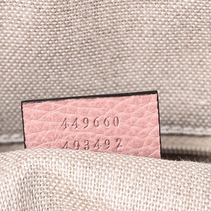Gucci Dollar Calfskin Large GG Charm Dome Satchel Tote Soft Pink 7 of 7