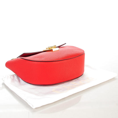 Chloe Grained Lambskin Medium Drew Shoulder Bag Plaid Red 5 of 9