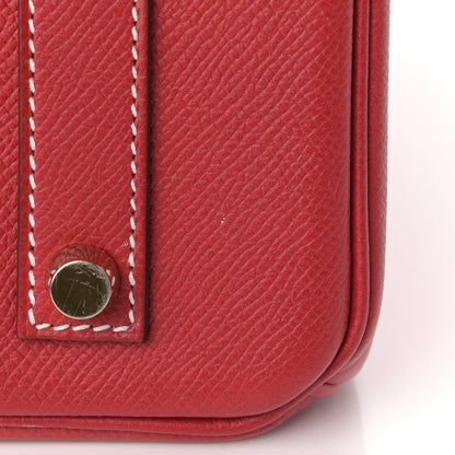 Hermes Epsom Candy Birkin 35 Rouge Casaque Bleu Thalassa 11 of 16