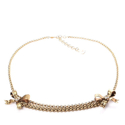 Gucci Chain GG Bow Belt Antique Gold 1 of 5