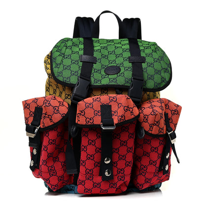 Gucci Monogram Multicolor Retro Interlocking G Utility Pocket Backpack Multicolor 1 of 8