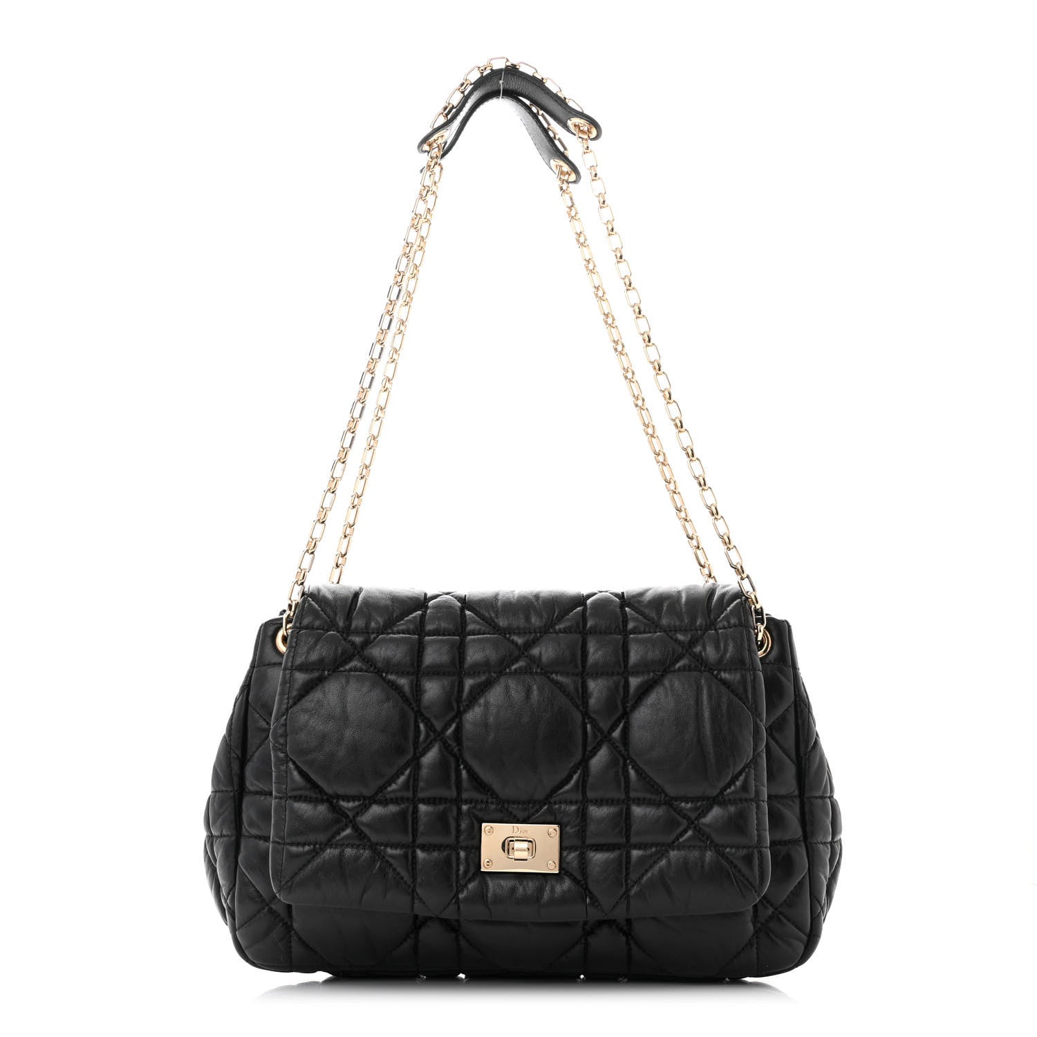 Christian Dior Lambskin Cannage Small Milly La Foret Shoulder Bag Black 1 of 11