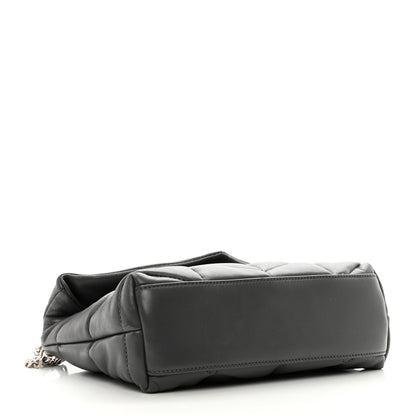 Saint Laurent Lambskin Quilted Toy Loulou Puffer Monogram Chain Satchel Storm 4 of 10