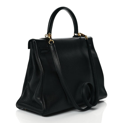 Hermes Taurillon Clemence Kelly Retourne 35 Black 2 of 11