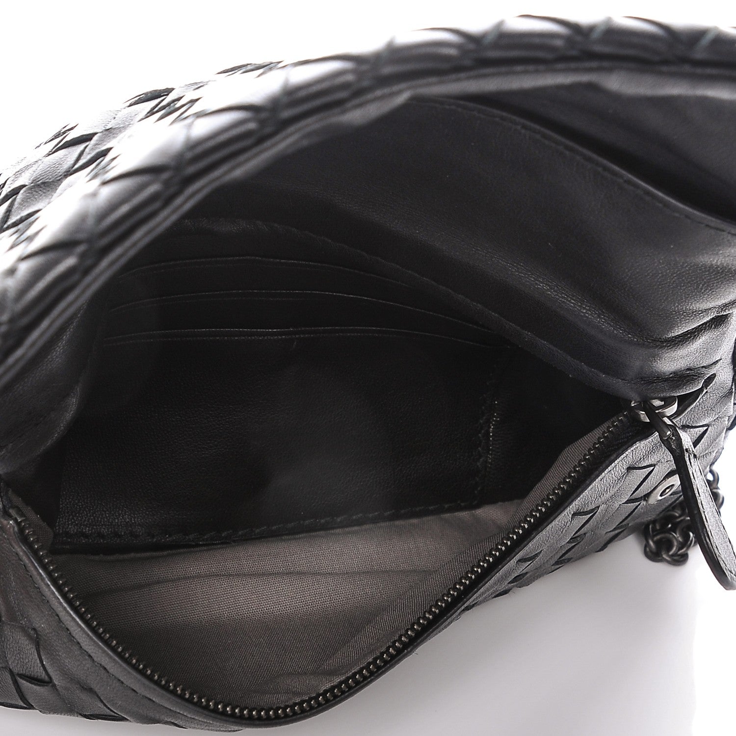 Bottega Veneta Nappa Intrecciato Mini Chain Messenger Black 6 of 10