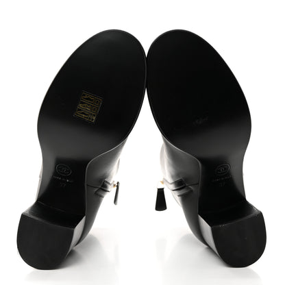 Chanel Calfskin CC Ankle Boots 37 Black 5 of 9