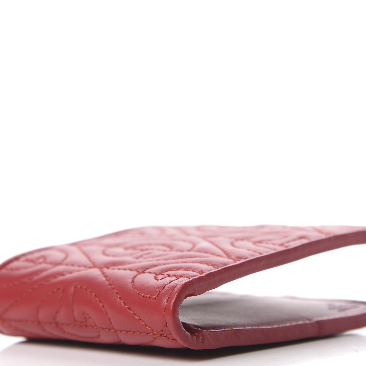 Gucci Calfskin G Rhombus Quilted Bi-Fold Wallet Hibiscus Red 7 of 10