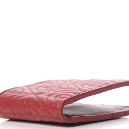 Gucci Calfskin G Rhombus Quilted Bi-Fold Wallet Hibiscus Red 7 of 10