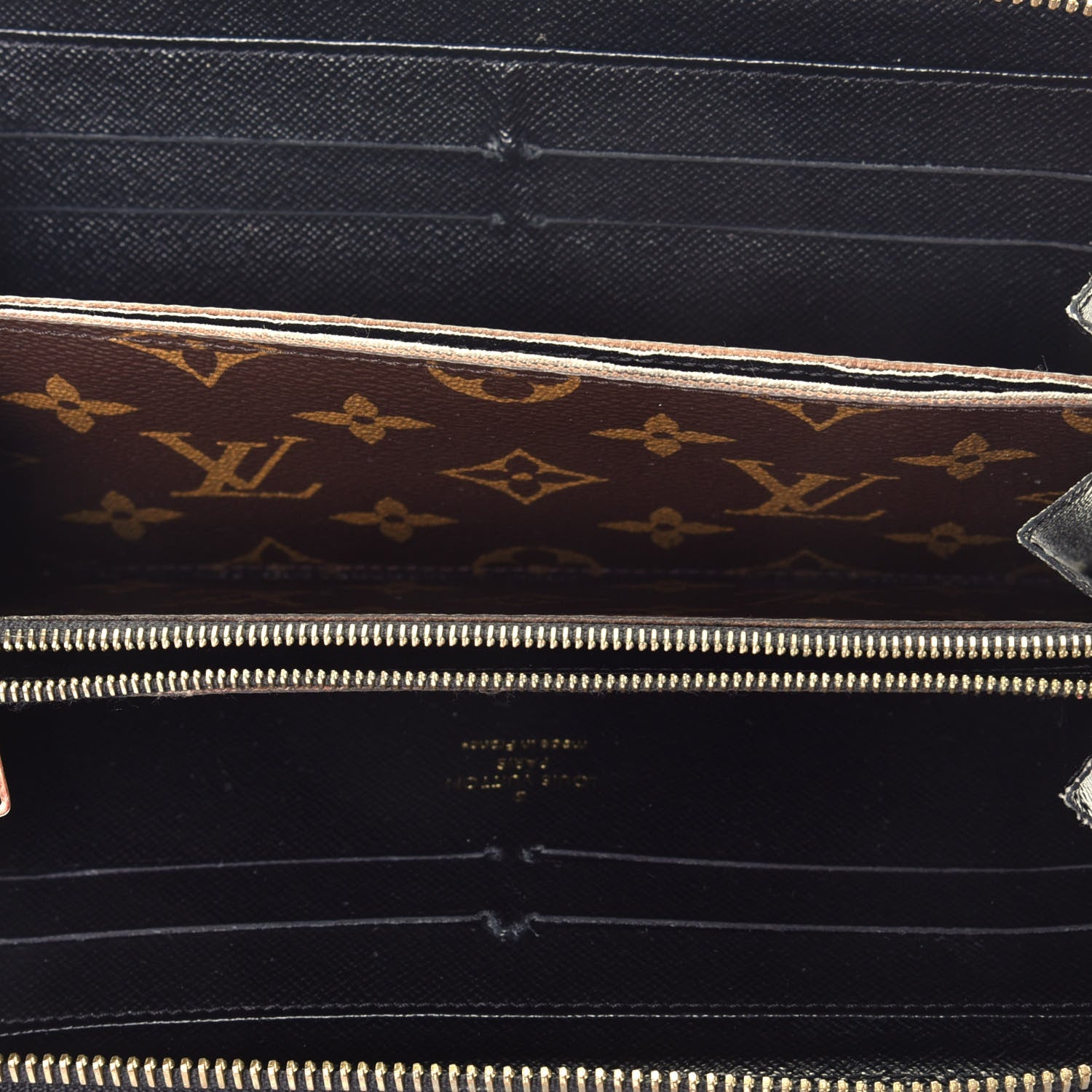 Louis Vuitton Monogram Zippy Retiro Wallet Black 5 of 8
