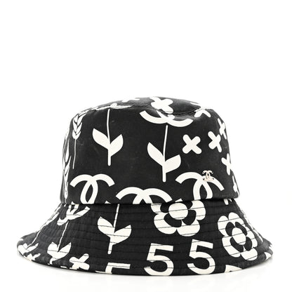 Chanel Cotton Bucket Hat M Black White 3 of 8