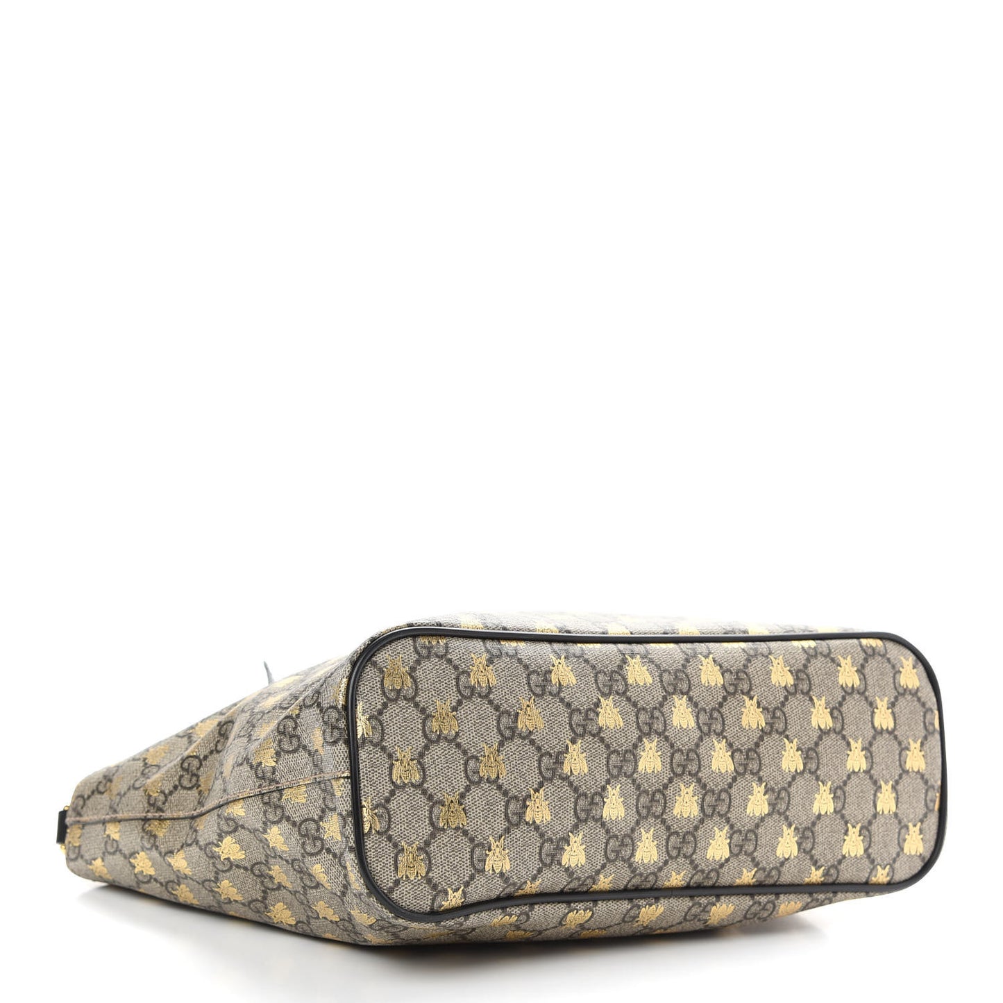 Soft GG Supreme Monogram Bees Small Crossbody Tote Beige Oro Black