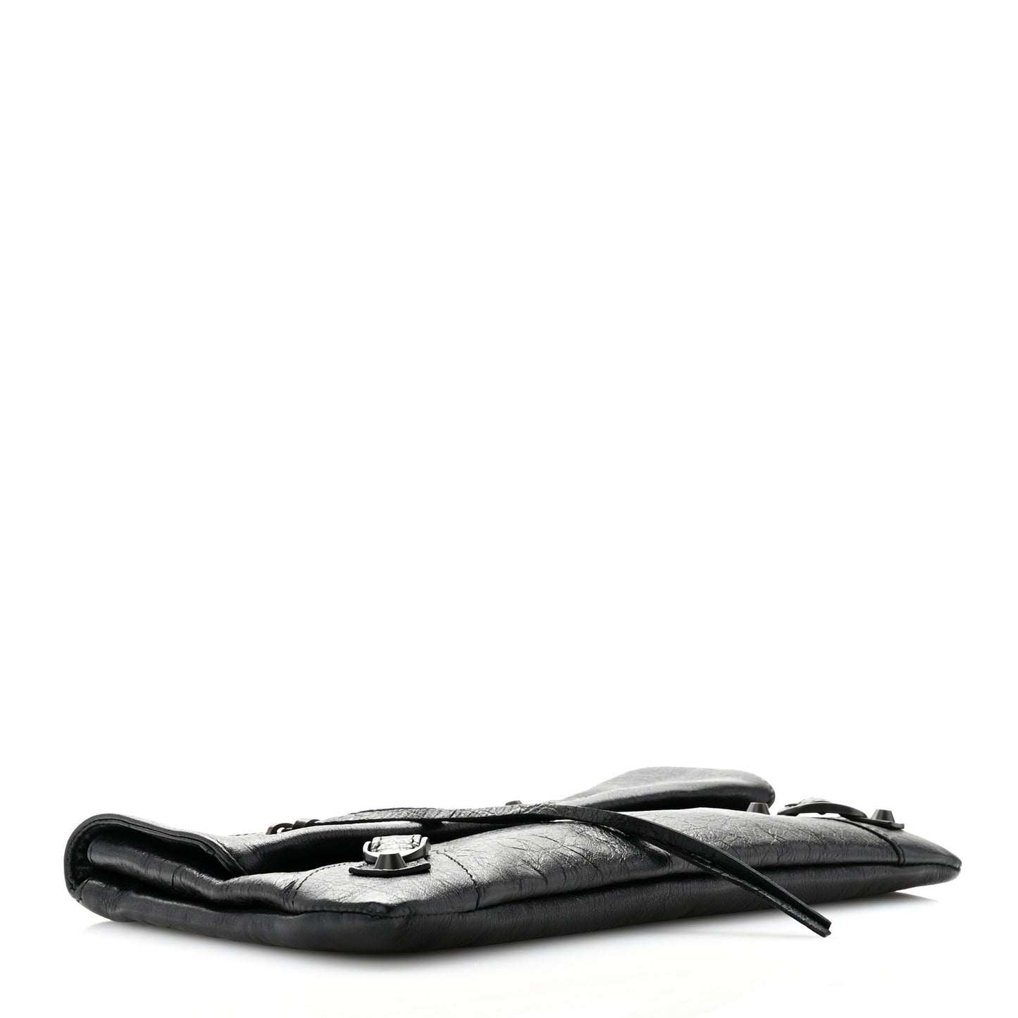 Agneau Classic Hardware Envelope Clutch Black