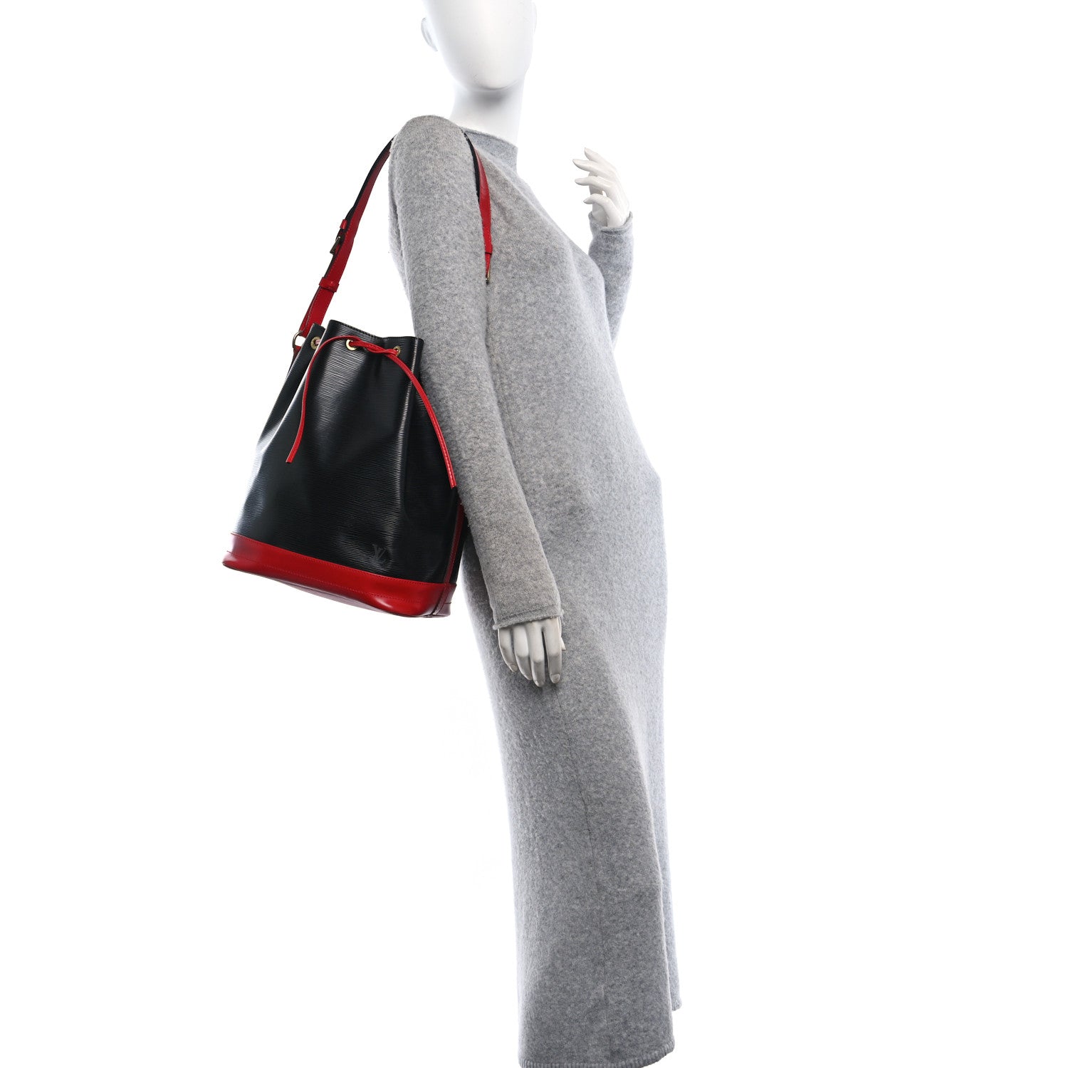 Louis Vuitton Epi Bi-Color Noe Castillan Red Black 2 of 11