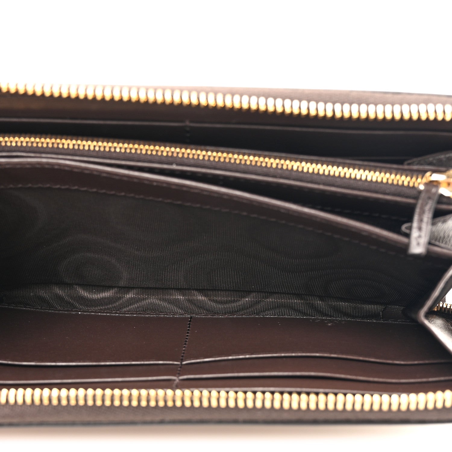 Gucci Monogram Calfskin Zip Around Wallet Beige Ebony 6 of 11