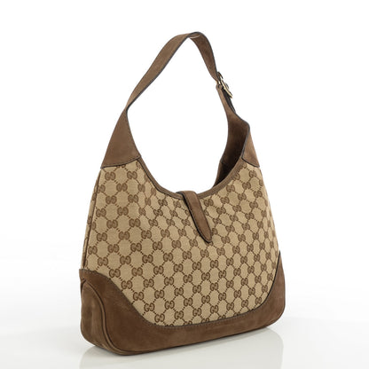 Gucci Monogram Web Medium Jackie O Hobo Brown 3 of 7
