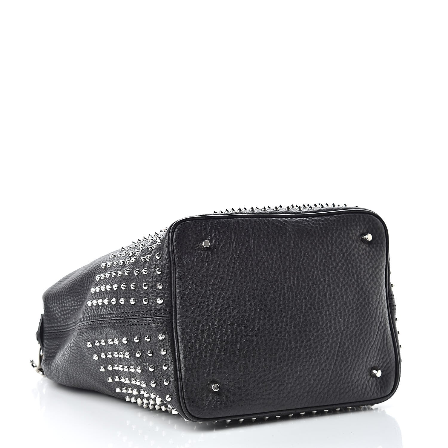 Burberry Calfskin Studded Medium Susanna Hobo Black 4 of 11