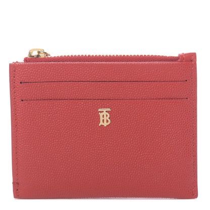 Burberry Calfskin Panola Coin Case Card Holder Bright Red 1 of 7