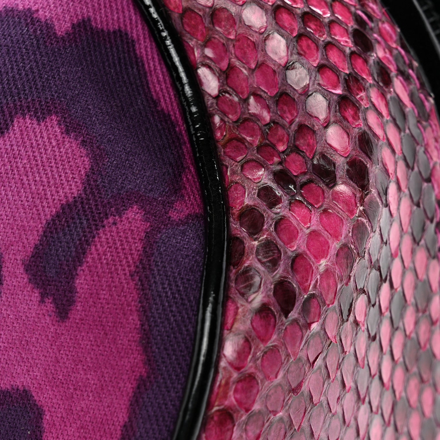Christian Dior Snakeskin Leopard Gambler Dice Bowler Pink 13 of 13