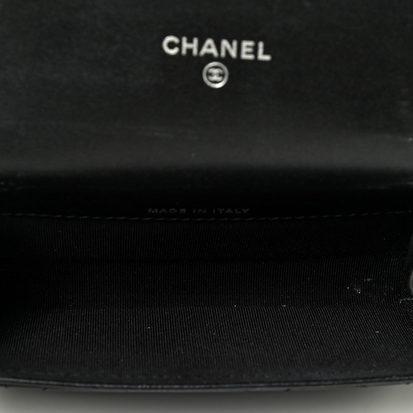 Aged Calfskin Quilted Reissue Flap Card Holder So Black