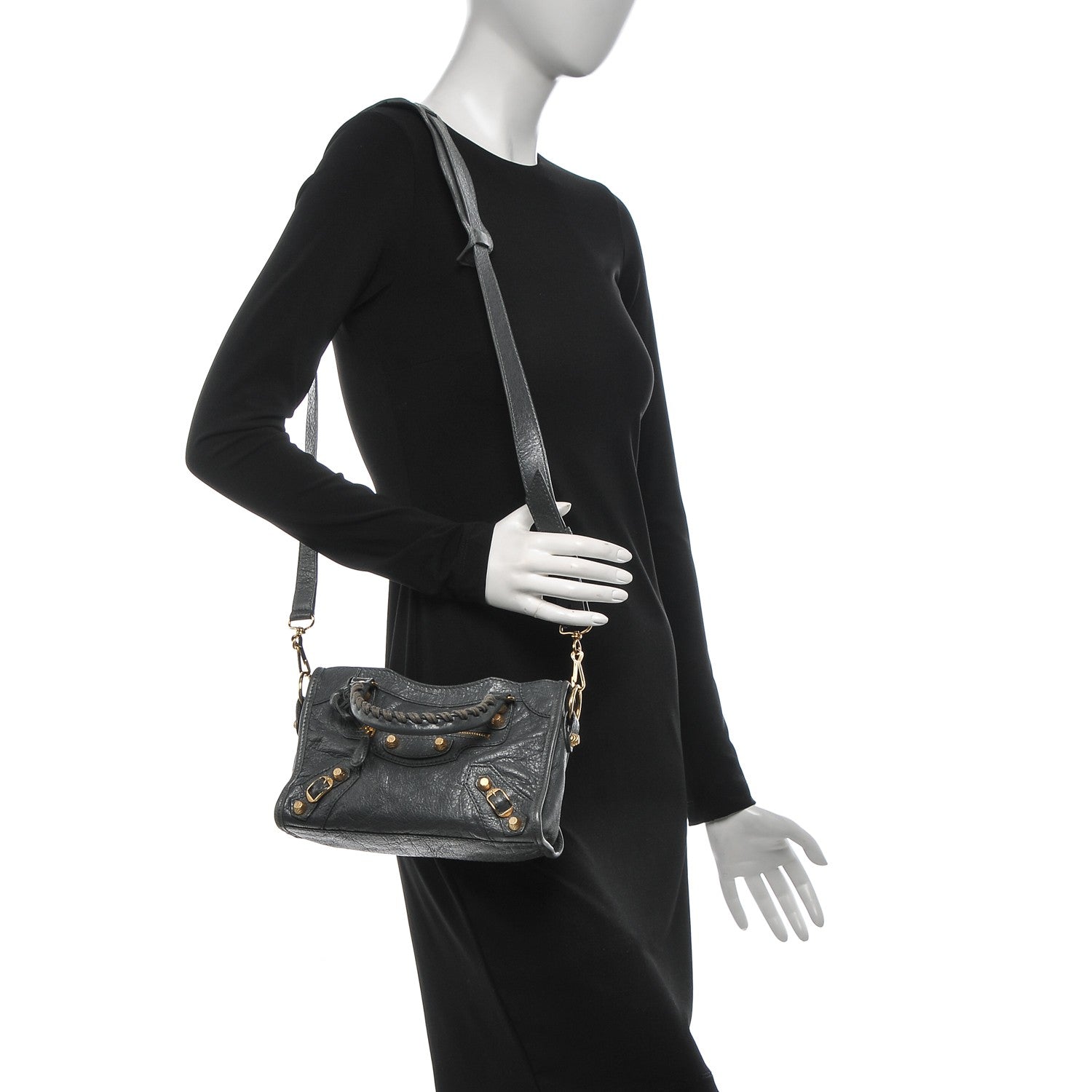 Balenciaga Agneau Giant 12 Gold Hardware Mini City Gris Tarmac 2 of 8