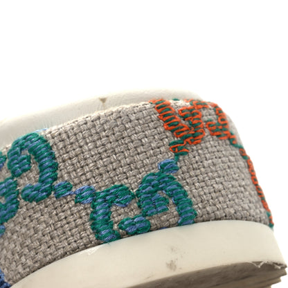 Gucci Linen Psychedelic Mini GG Monogram Angelina Platform 55mm Slide Sandals 36 Multicolor 13 of 14