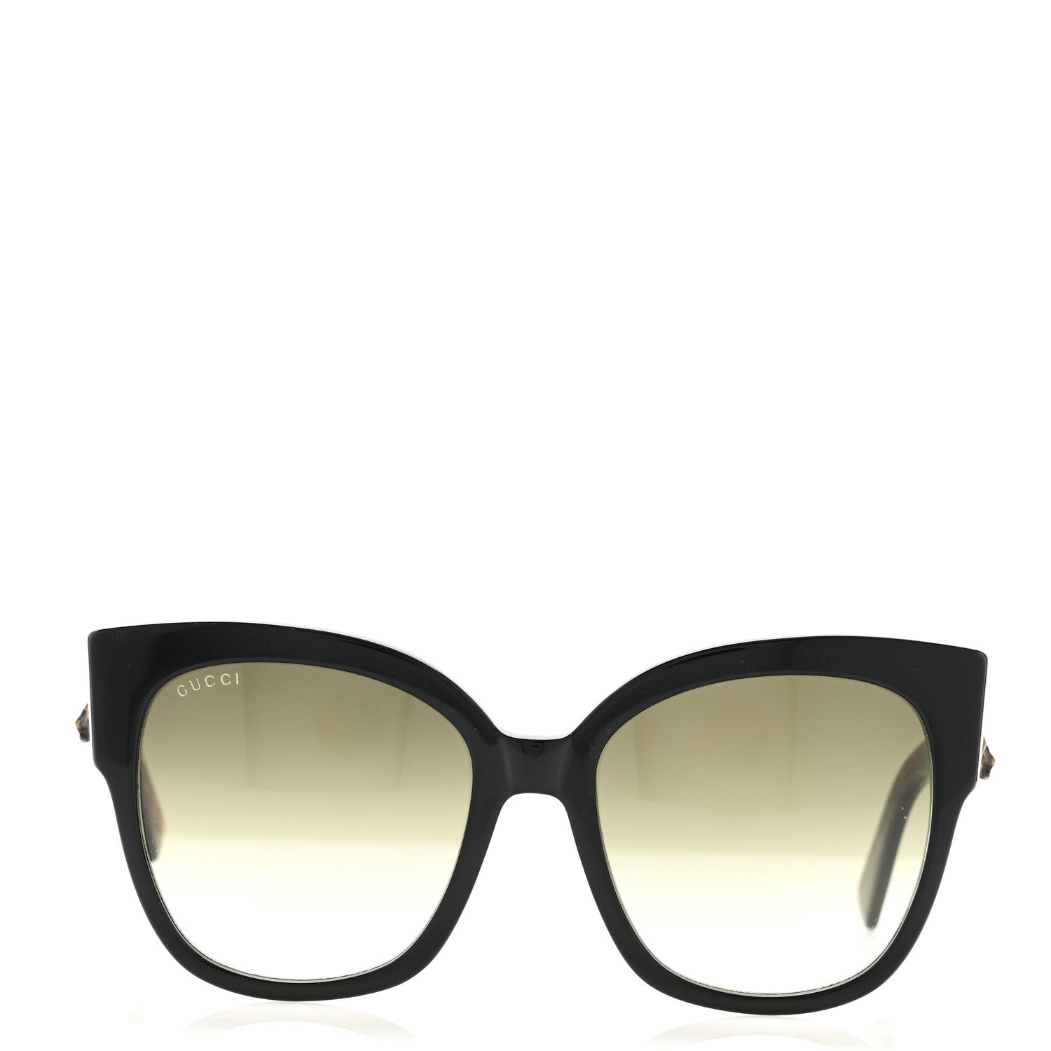 Gucci Acetate Square Frame Web Sunglasses GG0059S Black Tortoise 2 of 7