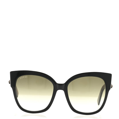 Gucci Acetate Square Frame Web Sunglasses GG0059S Black Tortoise 2 of 7