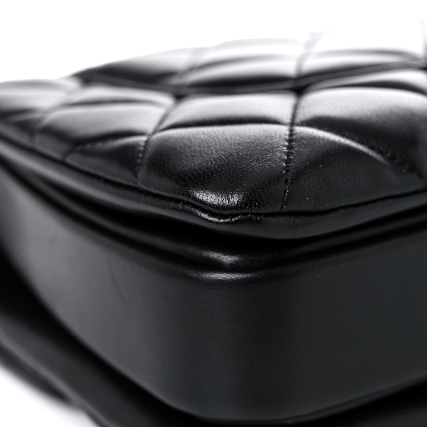 Lambskin Quilted Medium Trendy CC Flap Dual Handle Bag Black
