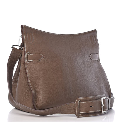 Hermes Taurillon Clemence Jypsiere 34 Etoupe 3 of 19
