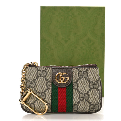 Gucci GG Supreme Monogram Web Ophidia Key Case Beige New Acero 9 of 9