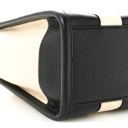Marc Jacobs Grained Calfskin Small The Tote Bag Ivory Black 9 of 10