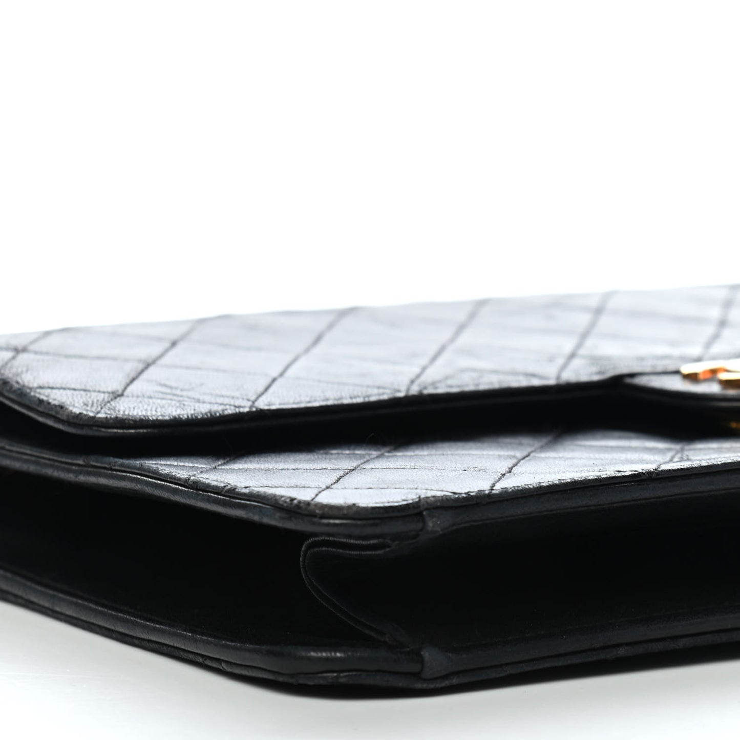 Lambskin Quilted Medium Single Flap Black