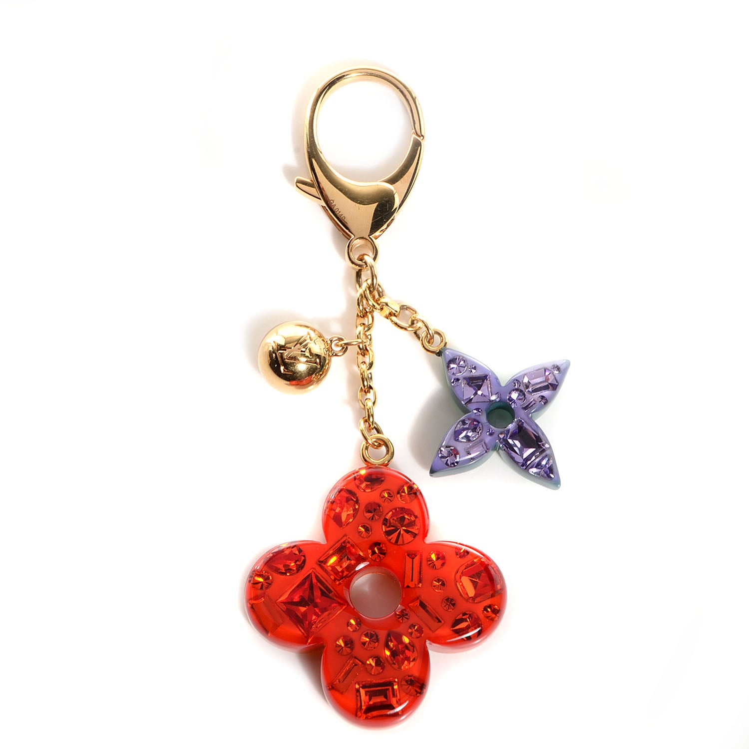 Louis Vuitton Resin Strass Glam Flower Bag Charm Multicolor 1 of 5
