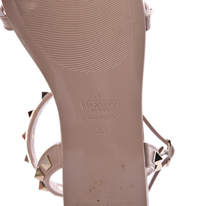 Valentino Garavani PVC Jelly Rockstud Caged Sandals 36 Poudre 7 of 15