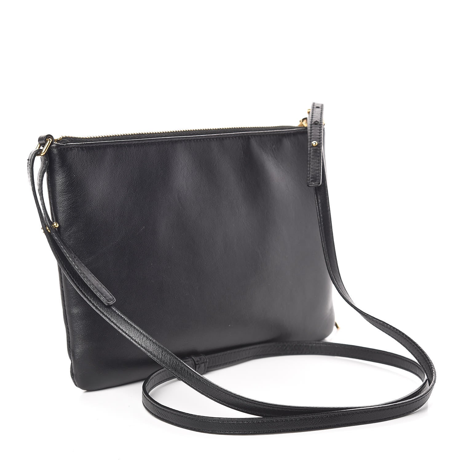 Saint Laurent Calfskin Teen Monogram Crossbody Bag Black 3 of 14