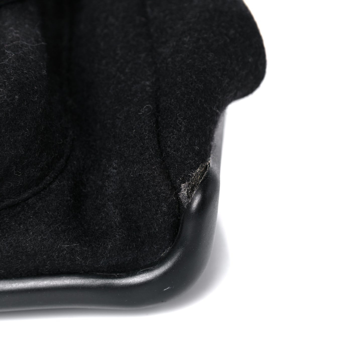 Wool Messenger Satchel Black