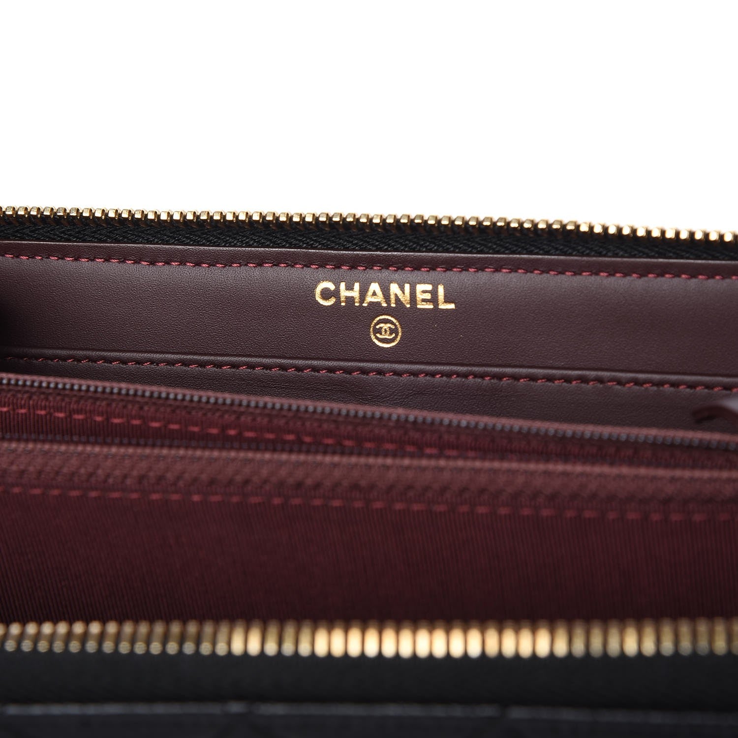 Chanel Caviar Quilted Large Gusset Zip Around Wallet Black 5 of 9