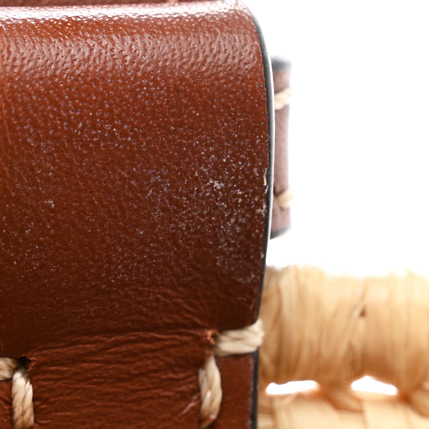 Raffia Small Square Basket Tote Bag Natural Tan