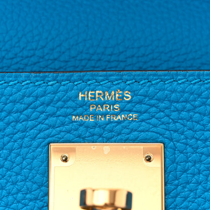 Hermes Togo Kelly Retourne 28 Bleu Zanzibar 6 of 11