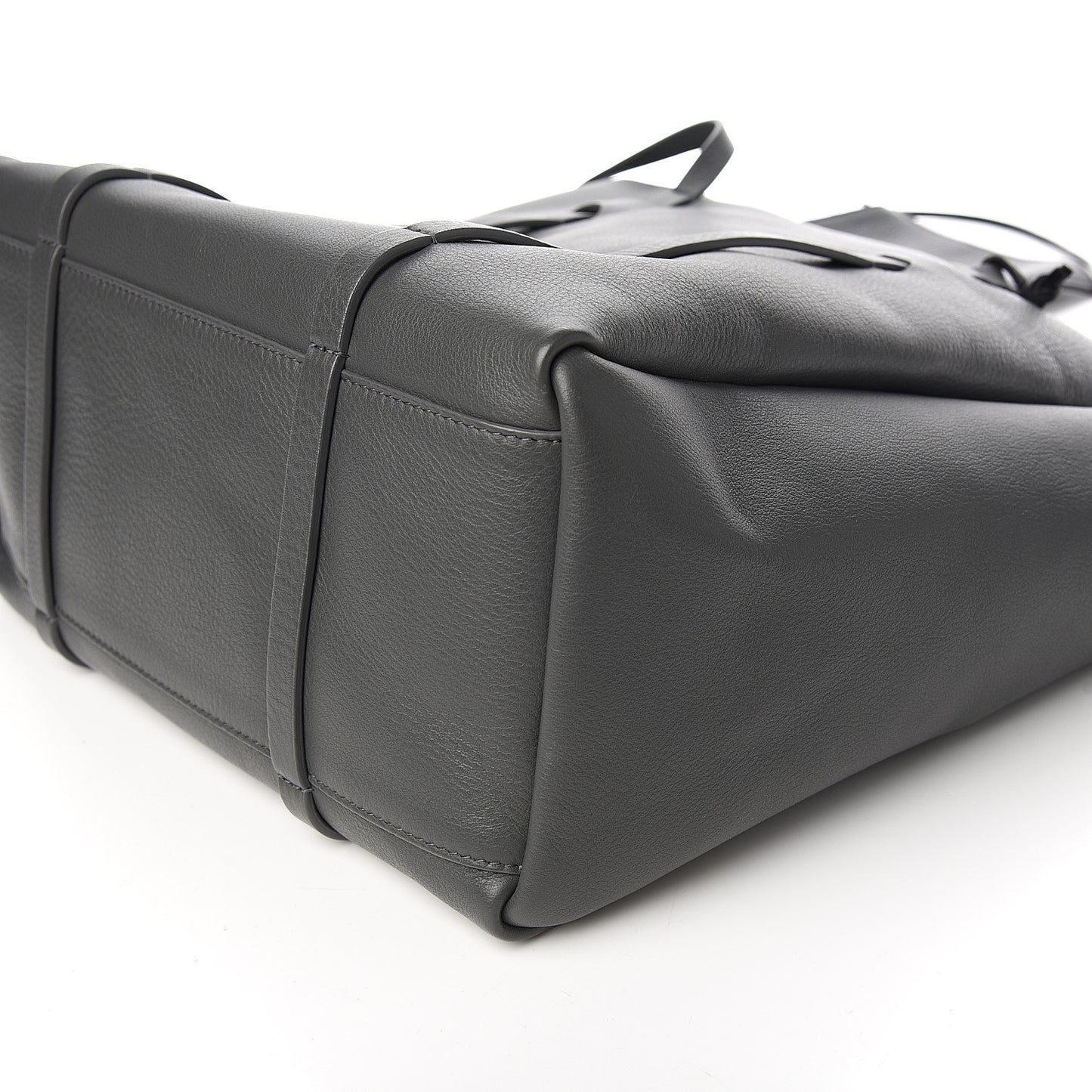 Veau Baltimore Double Sided Small Everyday Tote Gris Fossile Black